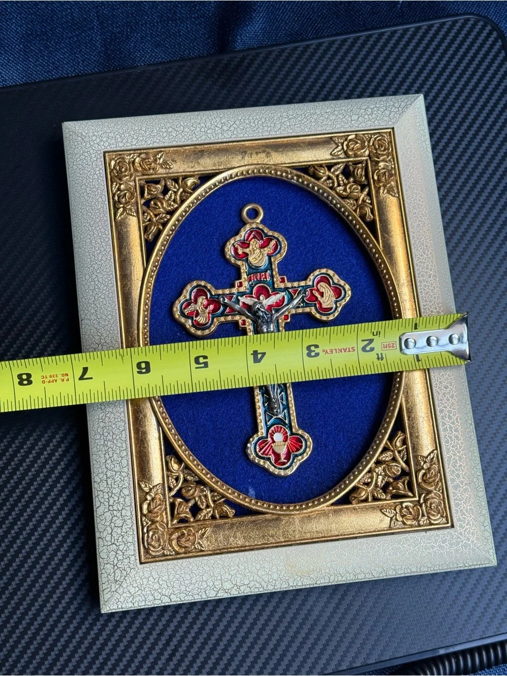 Size 9x7 - Vatican Jubilee 2000 Christus Heri Hodie Semper Framed Cross Art
